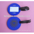 round shape flower pvc luggage tags for travel suitcase